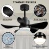 28' Ceiling Fans with Lights and Remote/APP Control