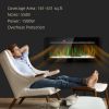 HOMCOM 40" Electric Fireplace Recessed and Wall Mounted with Remote Control, 1500W Fireplace Heater with 8H Timer