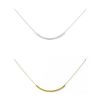 SWEET SMILE Curvy Bar Necklace In 18 Kt Gold Plating And 925 SS Plating