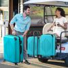 Trolley 3-Piece Suitcase Set, Carry-On Suitcase Set Hard Shell Lightweight Spinner with TSA Lock, Purple, Green, Yellow, Blue
